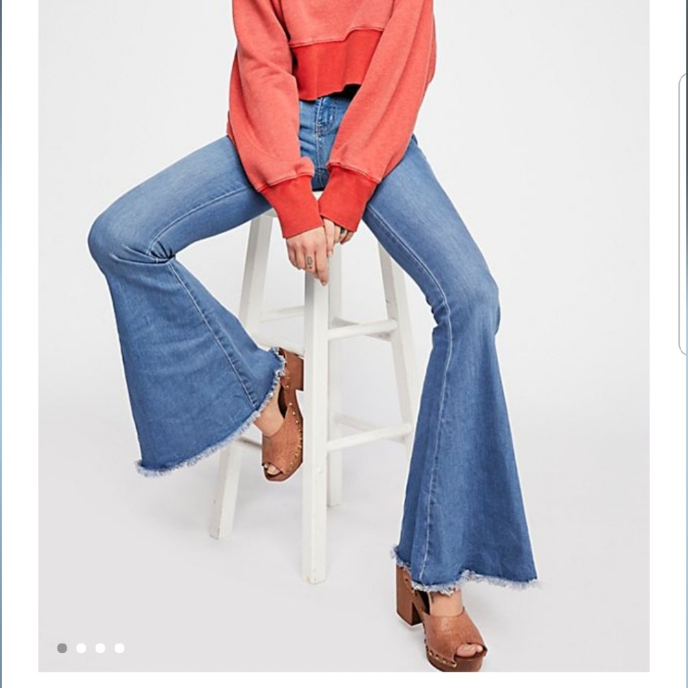 Free People Size 28 Super Flare Denim